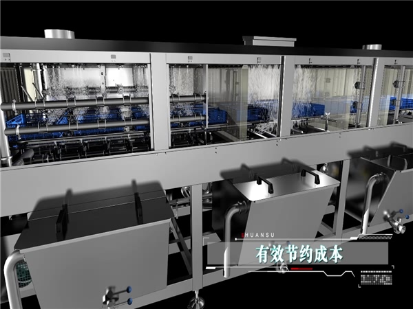 周轉(zhuǎn)箱清洗機(jī)，生豬加工系列產(chǎn)品，屠宰及肉類(lèi)初加工設(shè)備