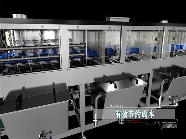 高壓水流周轉(zhuǎn)箱清洗機，雞籠清洗機