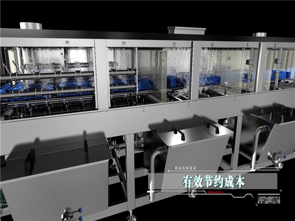 高壓水流周轉(zhuǎn)箱清洗機，雞籠清洗機