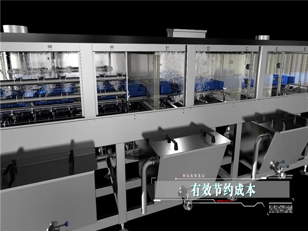 周轉箱清洗機，塑料盤清洗機，高壓噴淋洗筐機