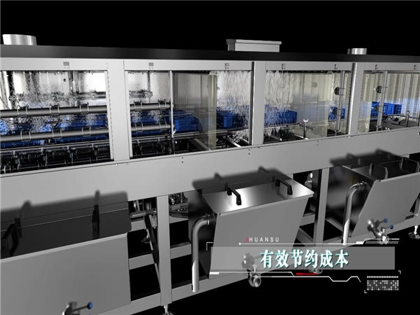 省水型周轉(zhuǎn)箱清洗機(jī)，自動(dòng)托盤(pán)清洗機(jī)